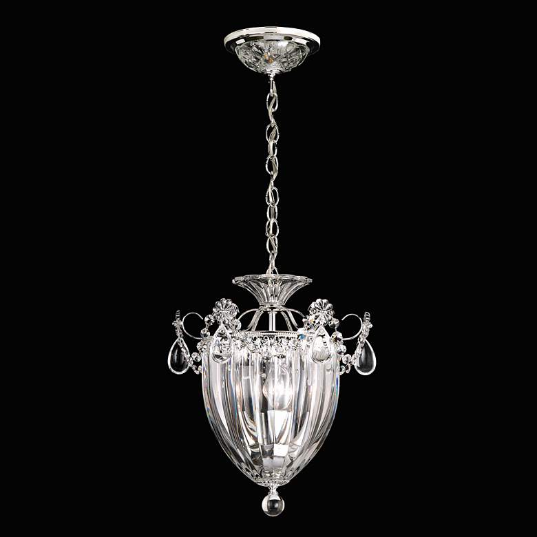 Image 2 Bagatelle 12.5"H x 10.5"W 3-Light Crystal Pendant in Silver