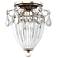 Bagatelle 12"H x 10.5"W 3-Light Semi-Flush Mount in Antique Silve