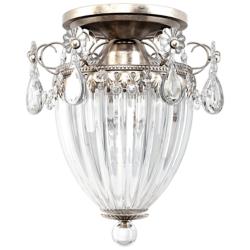 Bagatelle 12"H x 10.5"W 3-Light Semi-Flush Mount in Antique Silve