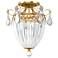 Bagatelle 12"H x 10.5"W 3-Light Semi-Flush Mount in Etruscan Gold
