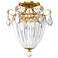 Bagatelle 12"H x 10.5"W 3-Light Semi-Flush Mount in Etruscan Gold