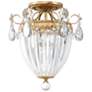 1_Bagatelle 12"H x 10.5"W 3-Light Semi-Flush Mount in French Gold