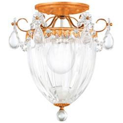 Bagatelle 12"H x 10.5"W 3-Light Semi-Flush Mount in French Gold