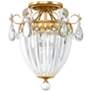 1_Bagatelle 12"H x 10.5"W 3-Light Semi-Flush Mount in Heirloom Gold