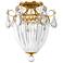 Bagatelle 12"H x 10.5"W 3-Light Semi-Flush Mount in Heirloom Gold