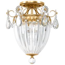 Bagatelle 12"H x 10.5"W 3-Light Semi-Flush Mount in Heirloom Gold