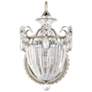 Bagatelle 13"H x 8"W 1-Light Crystal Wall Sconce in Antique Silve