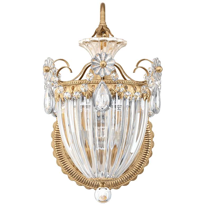 Image 2 Bagatelle 13"H x 8"W 1-Light Crystal Wall Sconce in French Gold