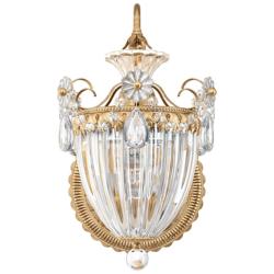 Bagatelle 13"H x 8"W 1-Light Crystal Wall Sconce in French Gold