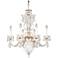 Bagatelle 22.5"H x 21"W 7-Light Crystal Chandelier in Antique Sil