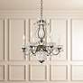 1_Bagatelle 22.5"H x 21"W 7-Light Crystal Chandelier in Antique Sil
