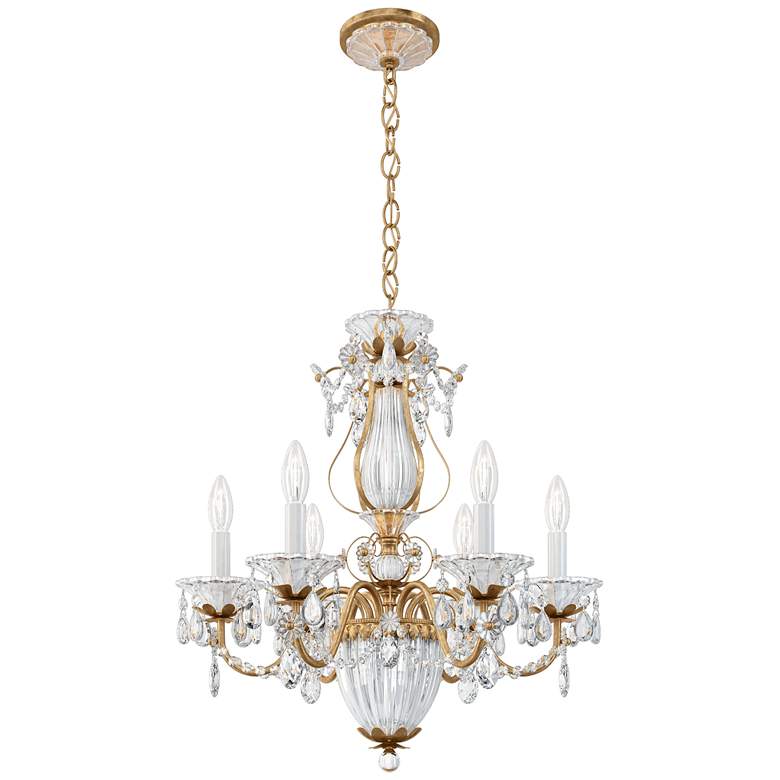 Image 1 Bagatelle 22.5"H x 21"W 7-Light Crystal Chandelier in French Gold