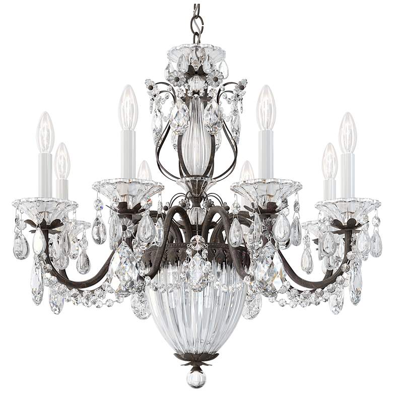 Image 1 Bagatelle 24.5"H x 26.5"W 11-Light Crystal Chandelier in Heirloom