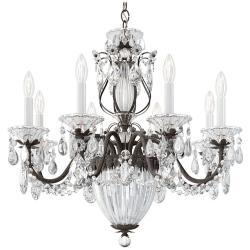 Bagatelle 24.5"H x 26.5"W 11-Light Crystal Chandelier in Heirloom