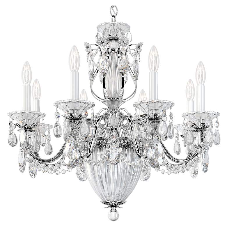 Image 2 Bagatelle 24.5"H x 26.5"W 11-Light Crystal Chandelier in Silver