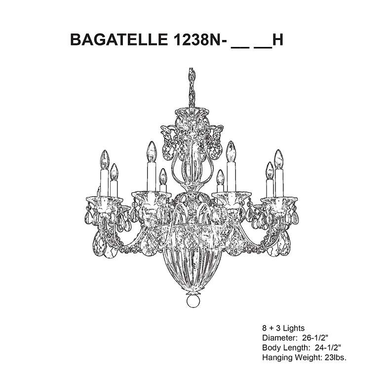 Image 4 Bagatelle 24.5"H x 26.5"W 11-Light Crystal Chandelier in Silver more views