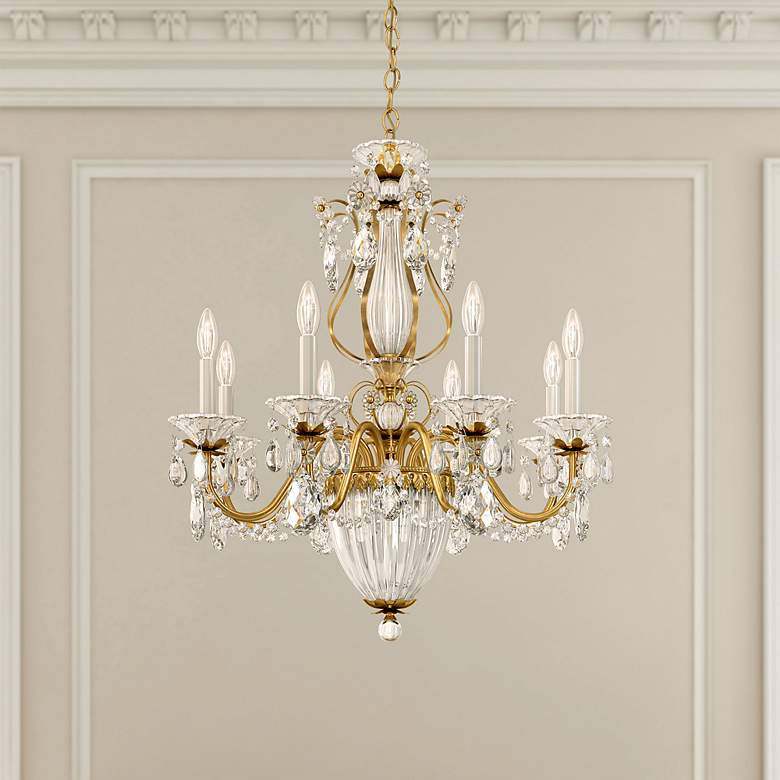 Image 1 Bagatelle 29"H x 26.5"W 11-Light Crystal Chandelier in Heirloom G