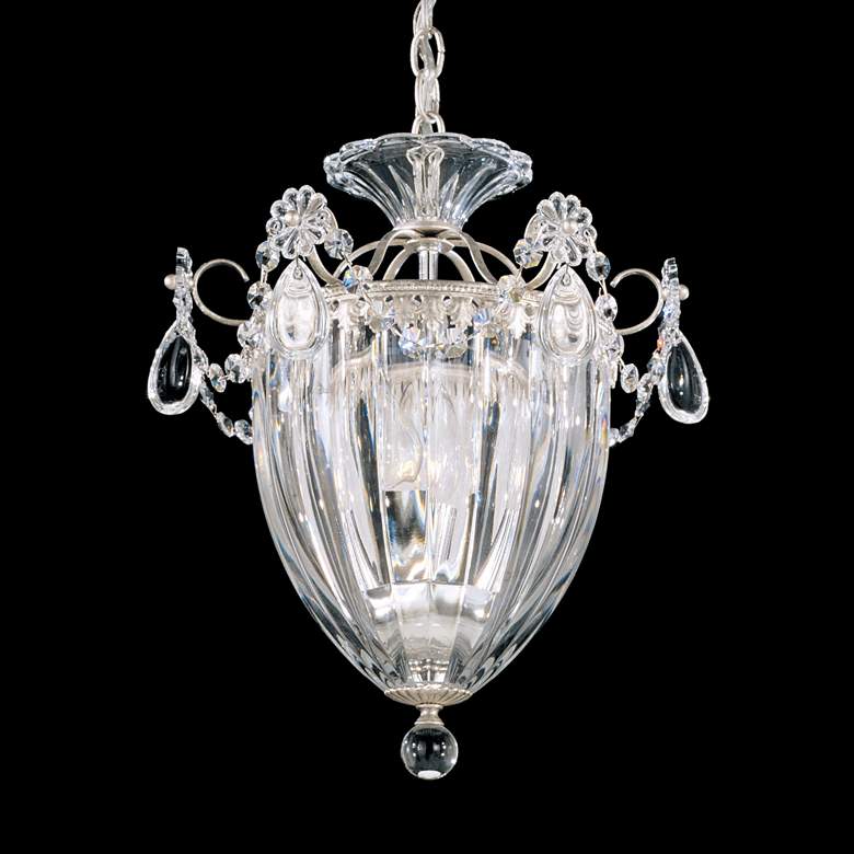 Image 2 Bagatelle 3-Light Pendant in Antique Silver with Heritage Handcut Crystal