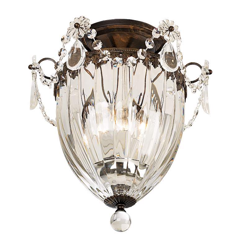 Image 4 Bagatelle 3Lt Semi-Flush Mount Heirloom Bronze & Handcut Crystal more views