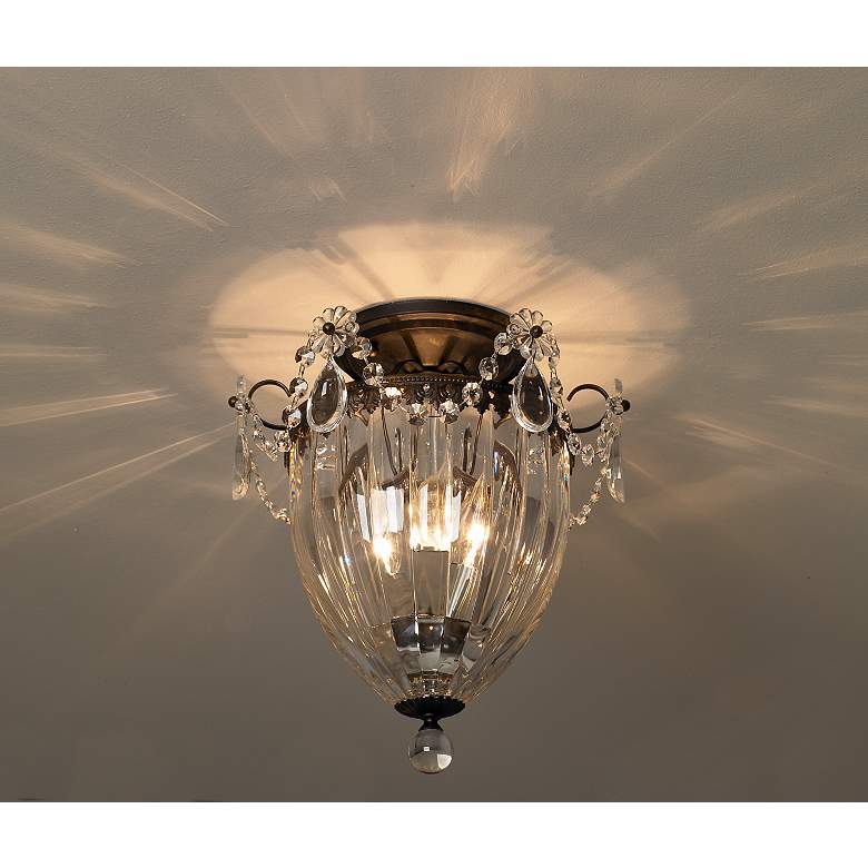 Image 6 Bagatelle 3Lt Semi-Flush Mount Heirloom Bronze & Handcut Crystal more views