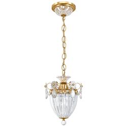 Bagatelle 8"W Heirloom Gold Swarovski Crystal Mini Pendant
