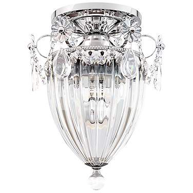 Bagatelle 9.5"H x 8"W 1-Light Semi-Flush Mount in Silver