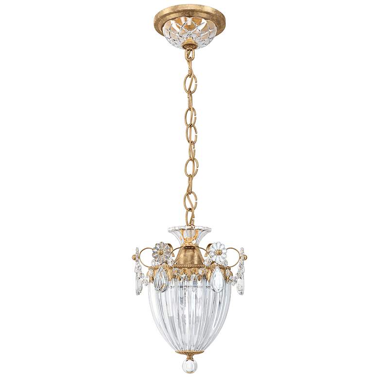Image 2 Bagatelle 9.5"H x 8"W 1-Light Crystal Pendant in French Gold