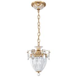 Bagatelle 9.5"H x 8"W 1-Light Crystal Pendant in French Gold