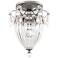 Bagatelle 9.5"H x 8"W 1-Light Semi-Flush Mount in Antique Silver
