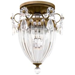 Bagatelle 9.5"H x 8"W 1-Light Semi-Flush Mount in Etruscan Gold