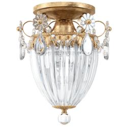 Bagatelle 9.5"H x 8"W 1-Light Semi-Flush Mount in French Gold