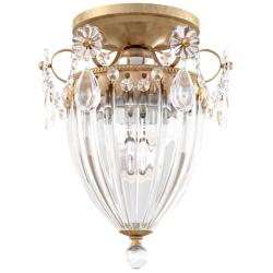 Bagatelle 9.5"H x 8"W 1-Light Semi-Flush Mount in French Gold