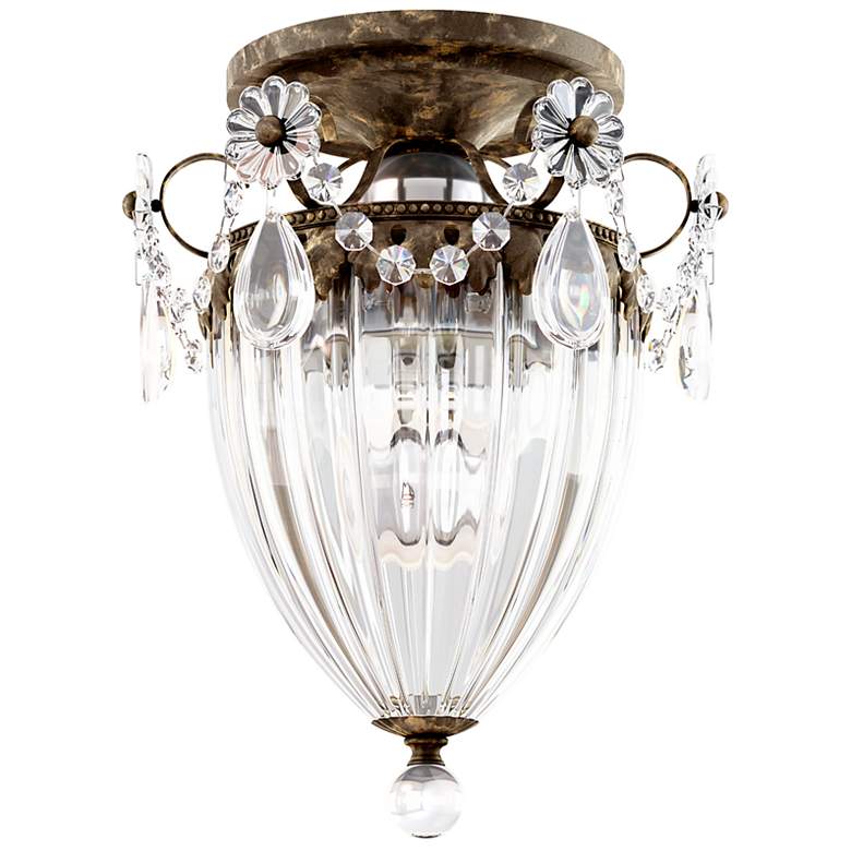 Image 1 Bagatelle 9.5"H x 8"W 1-Light Semi-Flush Mount in Heirloom Bronze