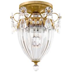 Bagatelle 9.5"H x 8"W 1-Light Semi-Flush Mount in Heirloom Gold