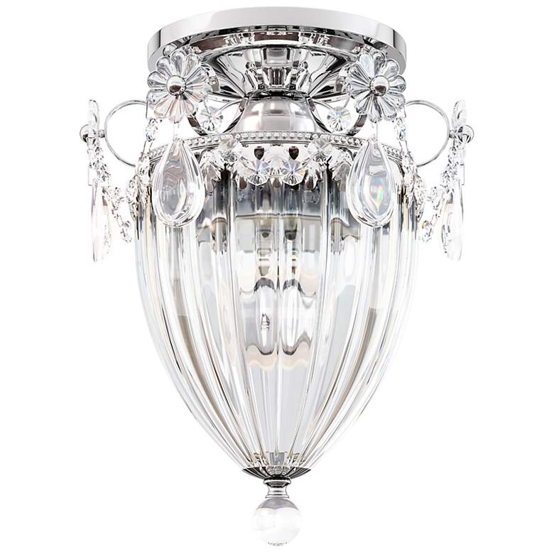 Image 1 Bagatelle 9.5"H x 8"W 1-Light Semi-Flush Mount in Silver