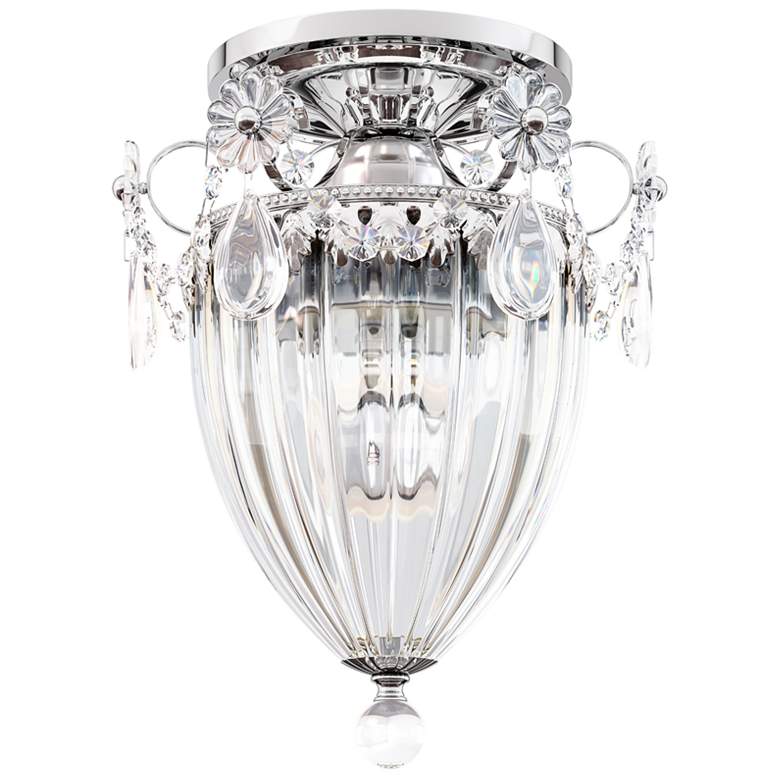 Image 1 Bagatelle 9.5"H x 8"W 1-Light Semi-Flush Mount in Silver