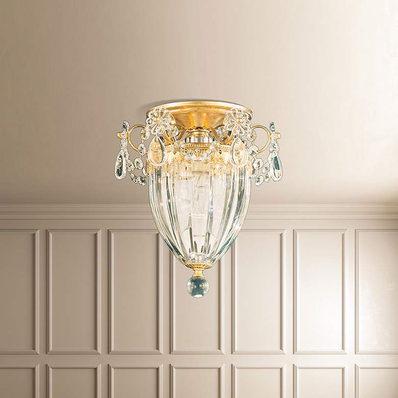 Image 4 Bagatelle 9.5"H x 8"W 1-Light Semi-Flush Mount in Silver more views