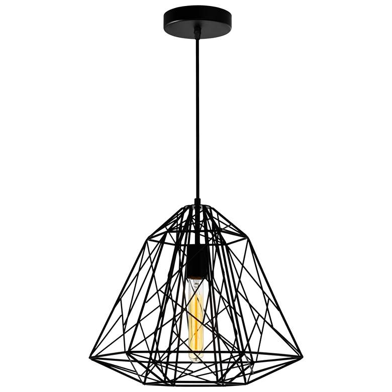 Image 1 Bagheera 1 Light Down Pendant With Black Finish