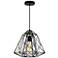 Bagheera 1 Light Down Pendant With Black Finish