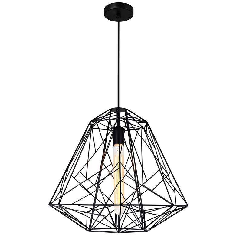 Image 1 Bagheera 1 Light Down Pendant With Black Finish
