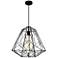 Bagheera 1 Light Down Pendant With Black Finish