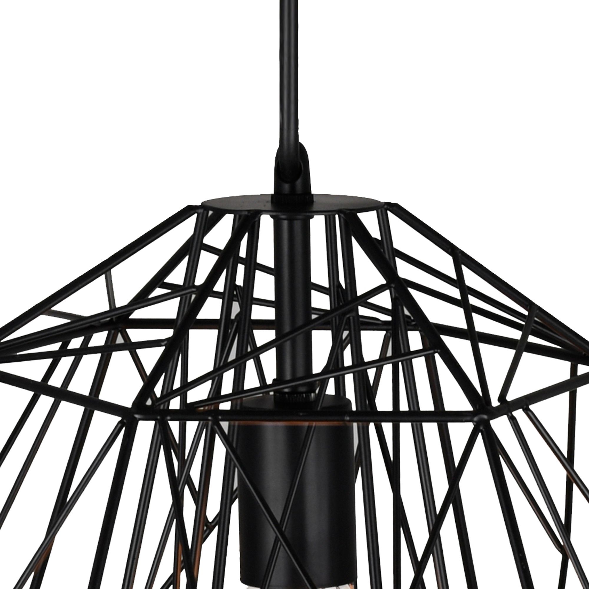 Image 3 Bagheera 1 Light Down Pendant With Black Finish more views