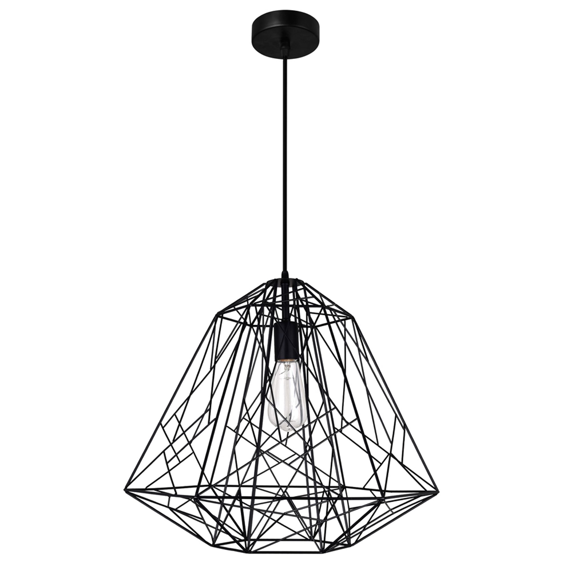 Image 6 Bagheera 1 Light Down Pendant With Black Finish more views