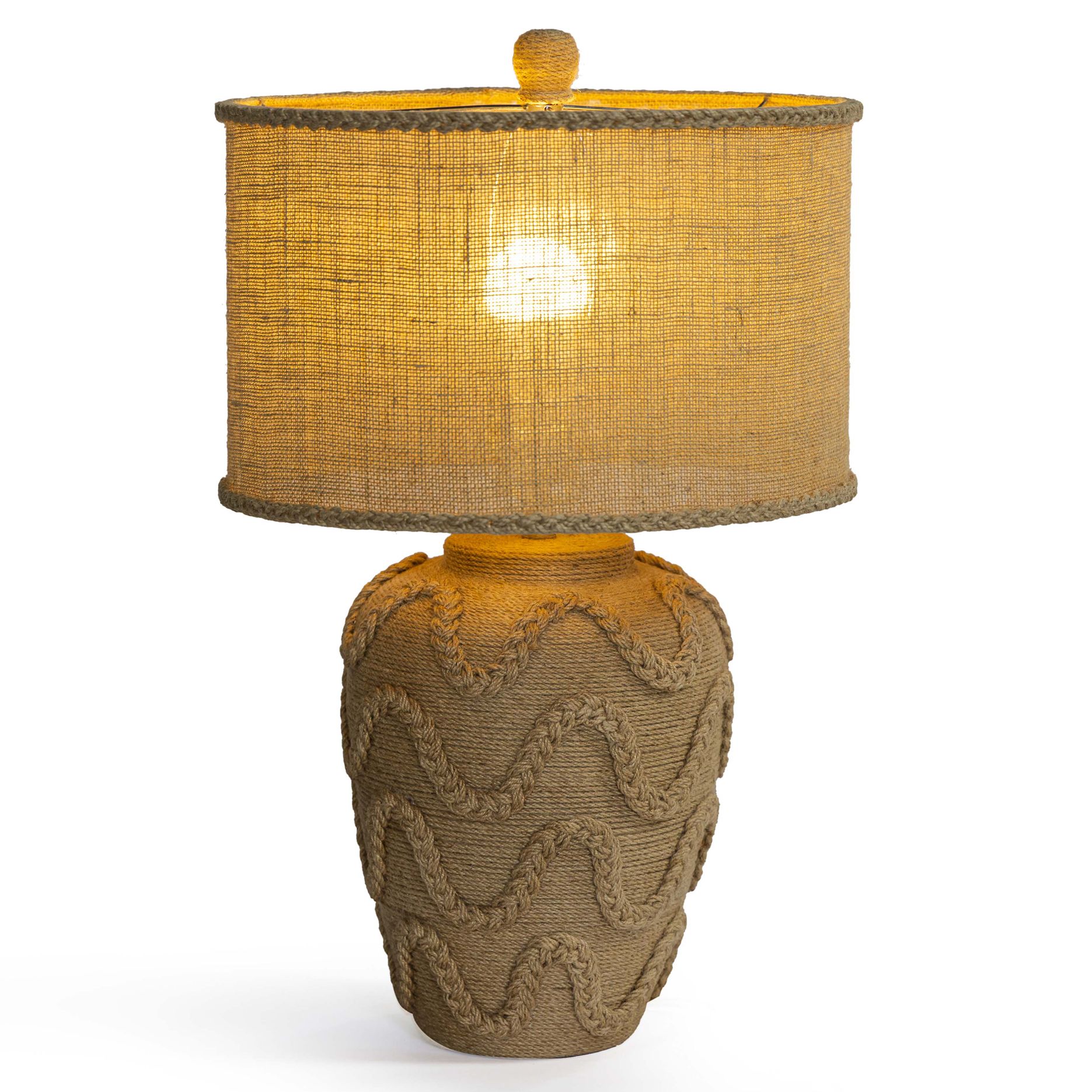 Image 2 Baha Natural Bamboo Jute Table Lamp more views