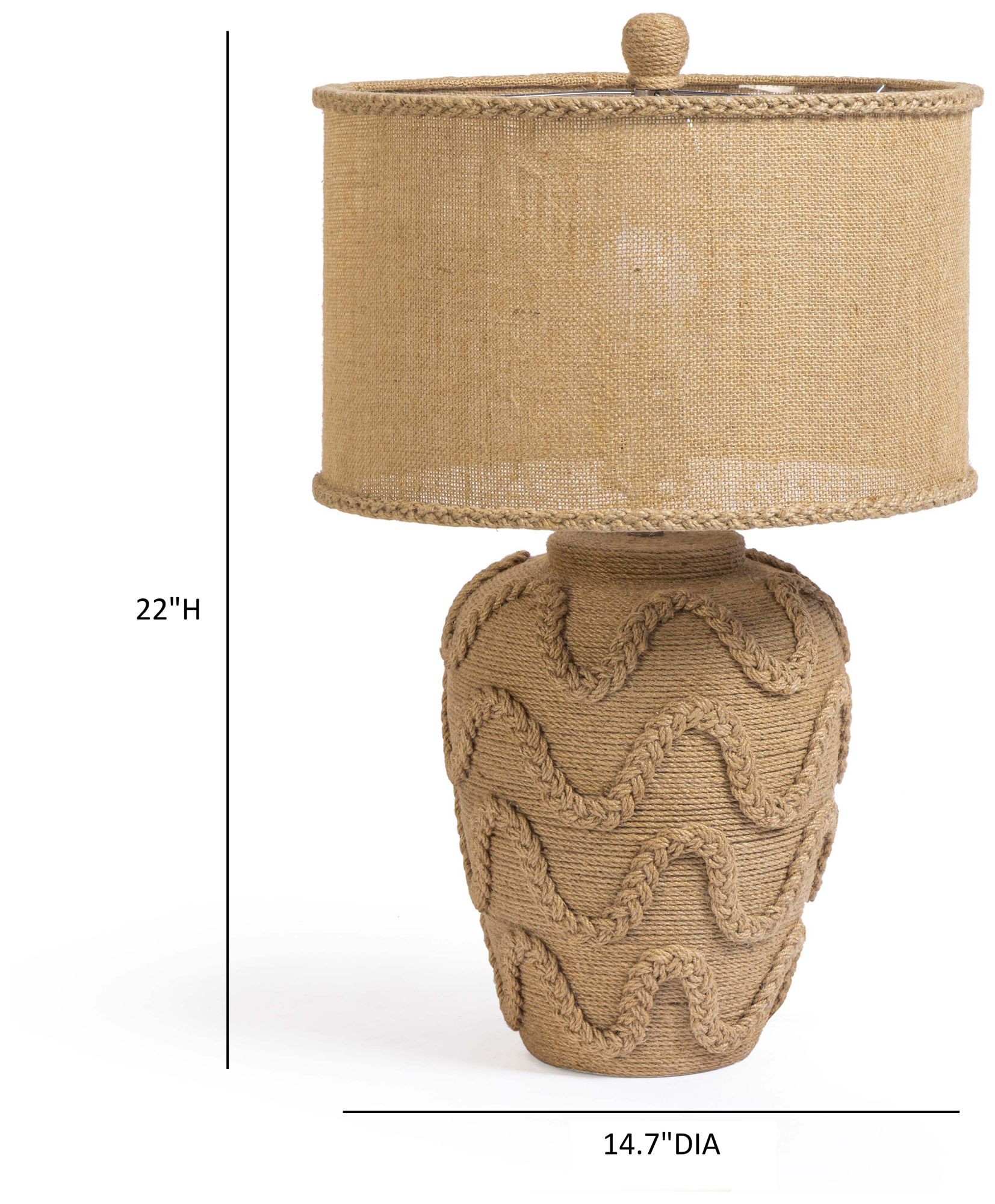 Image 6 Baha Natural Bamboo Jute Table Lamp more views
