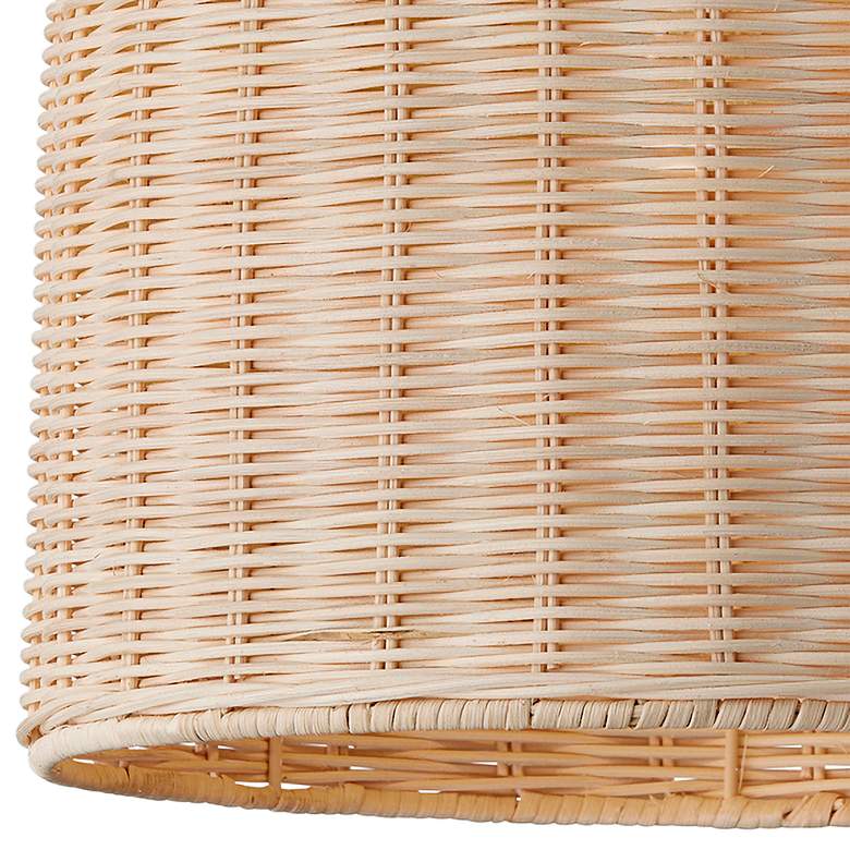 Image 4 Bahama 12" Wide Dark Bronze Metal Rattan Ceiling Light more views