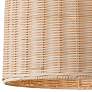 4_Bahama 12" Wide Dark Bronze Metal Rattan Ceiling Light more views