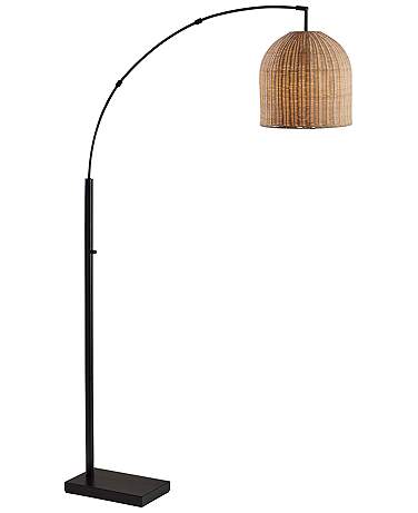 Bahama Dark Bronze Metal Arc Floor Lamp