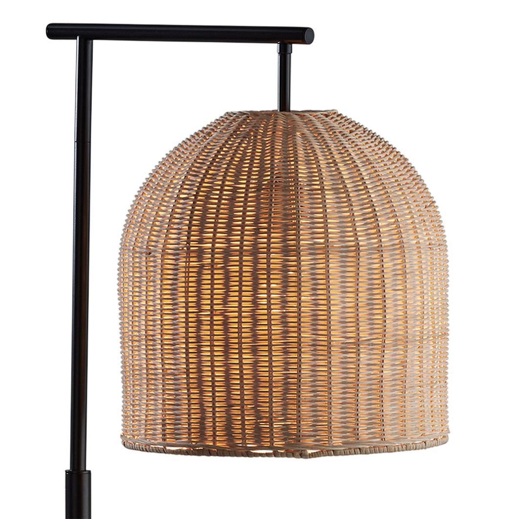 Image 2 Bahama Dark Bronze Metal Task Floor Lamp more views