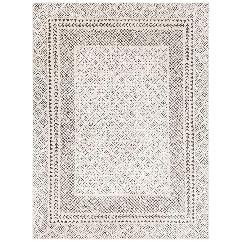 Image 2 Bahar BHR-2321 5'3"x7'3" Medium Gray and Beige Area Rug